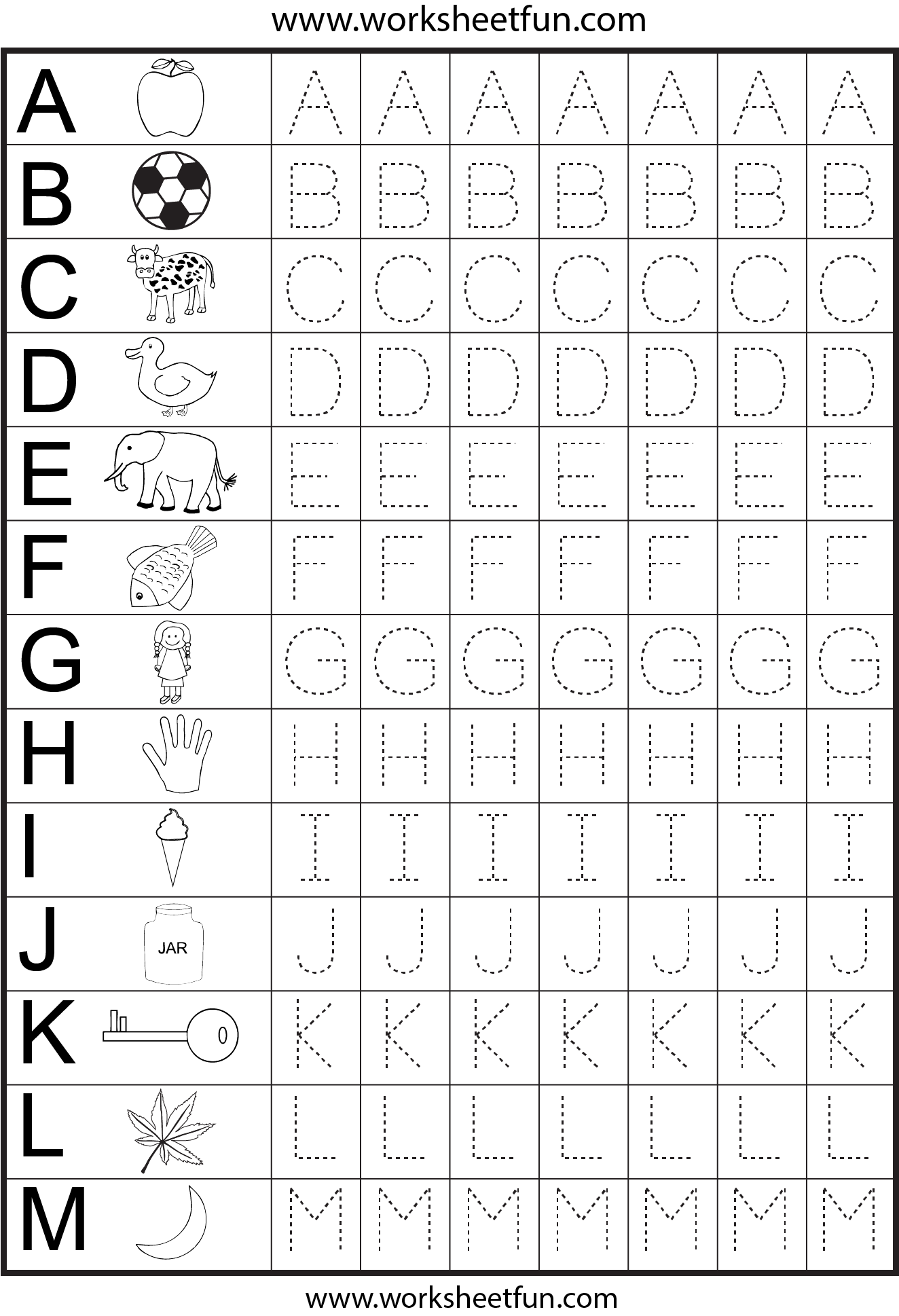 make a Printable Alphabet Letter Tracing Worksheets