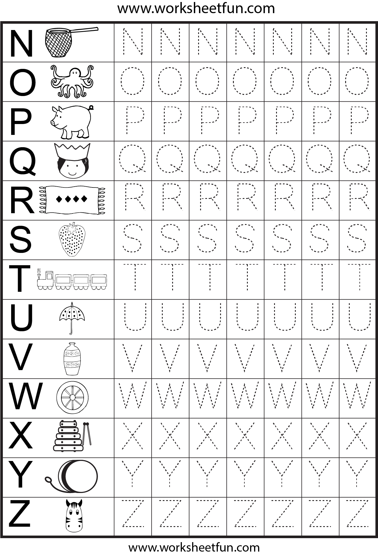 Worksheets for Kindergarten Alphabet Tracing Preschool