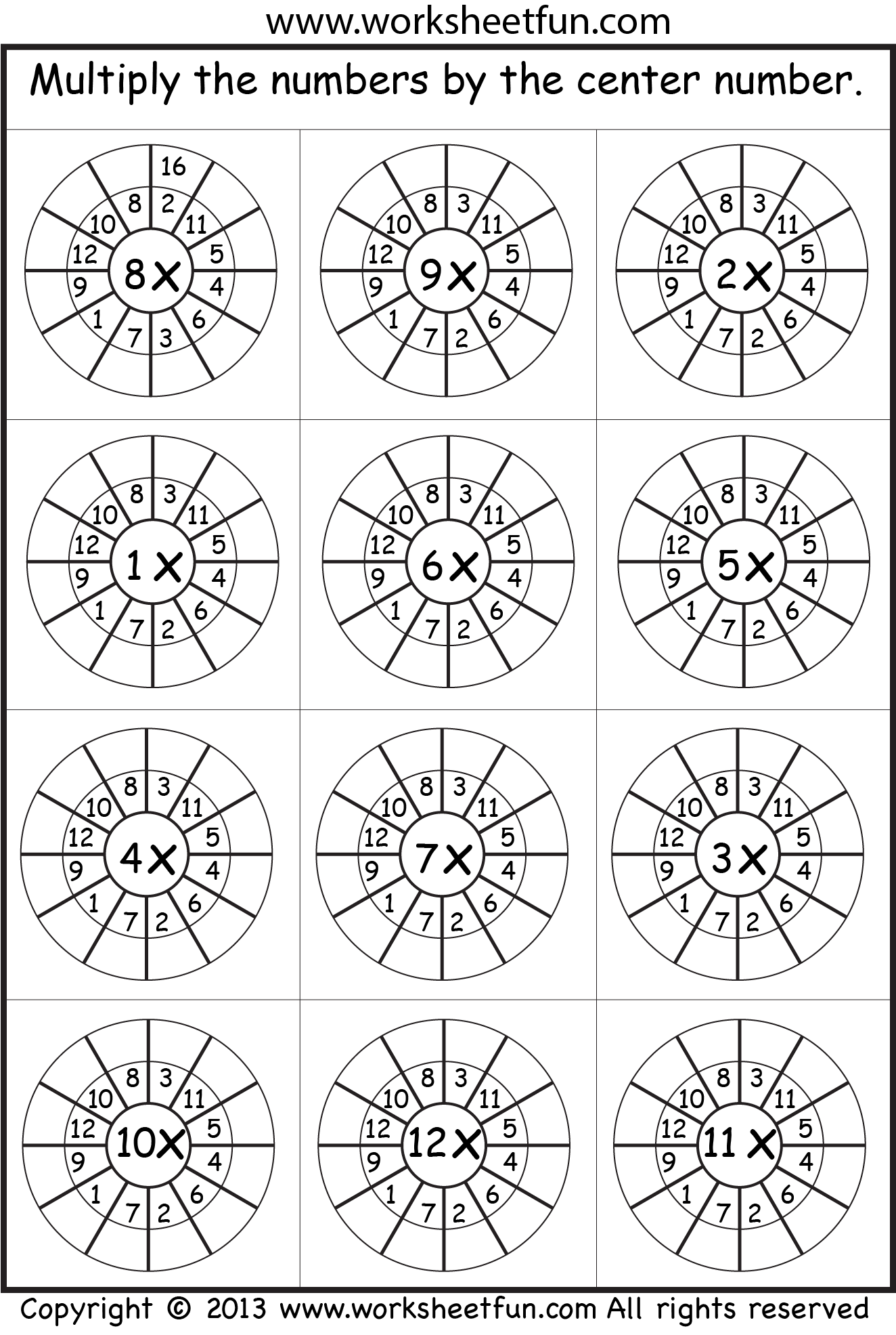 Times Table Worksheets 1 2 3 4 5 6 7 8 9 10 11 12 13 14 15 16 17 18 19 And 