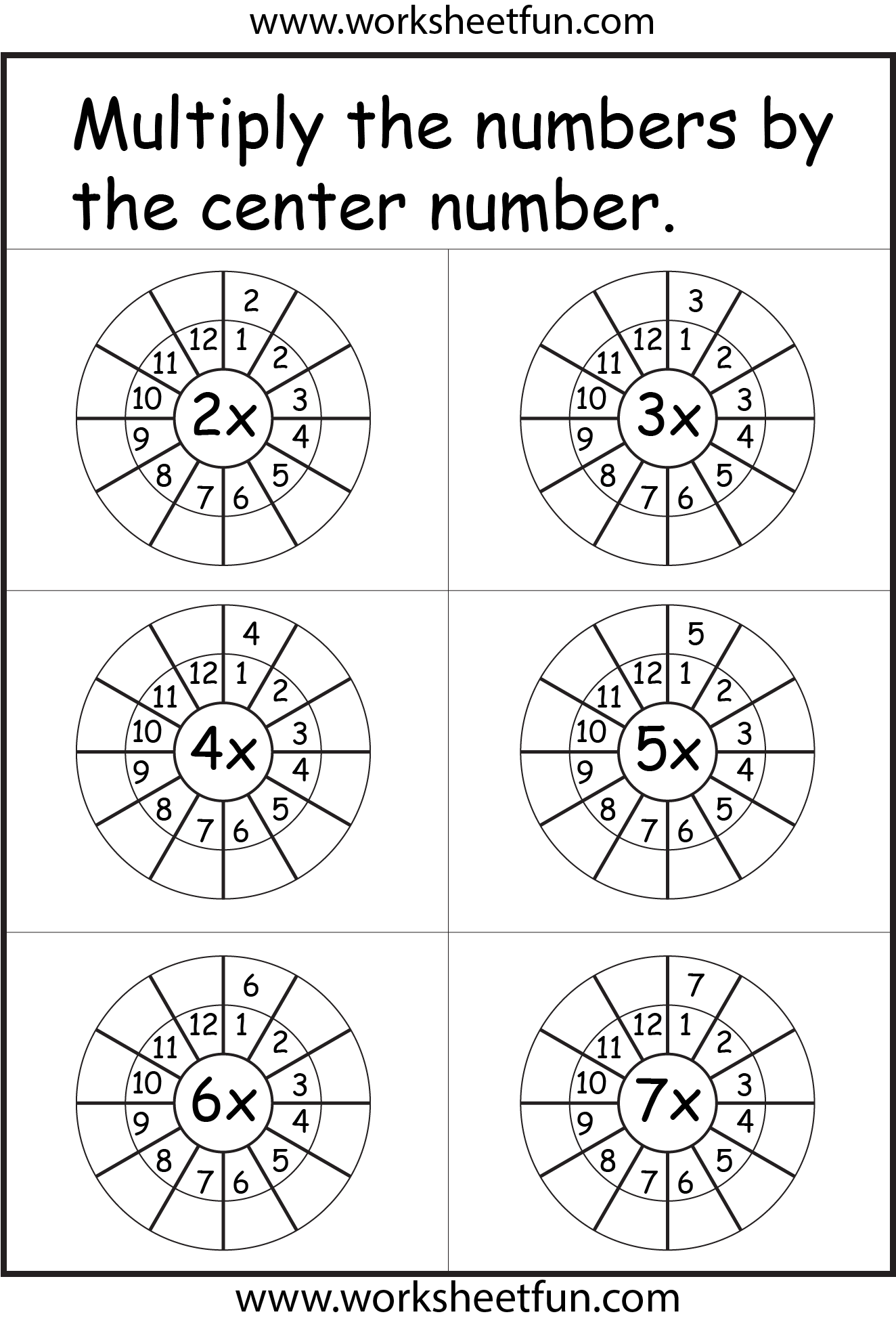 Math Times Table Worksheets 