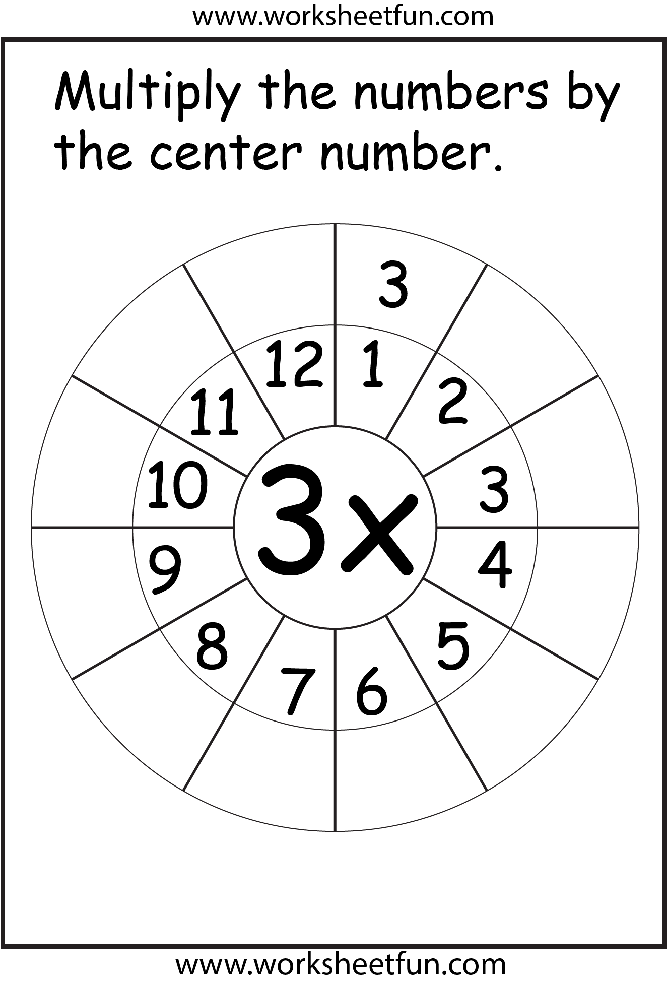 Three Times Table Multiplication Worksheets