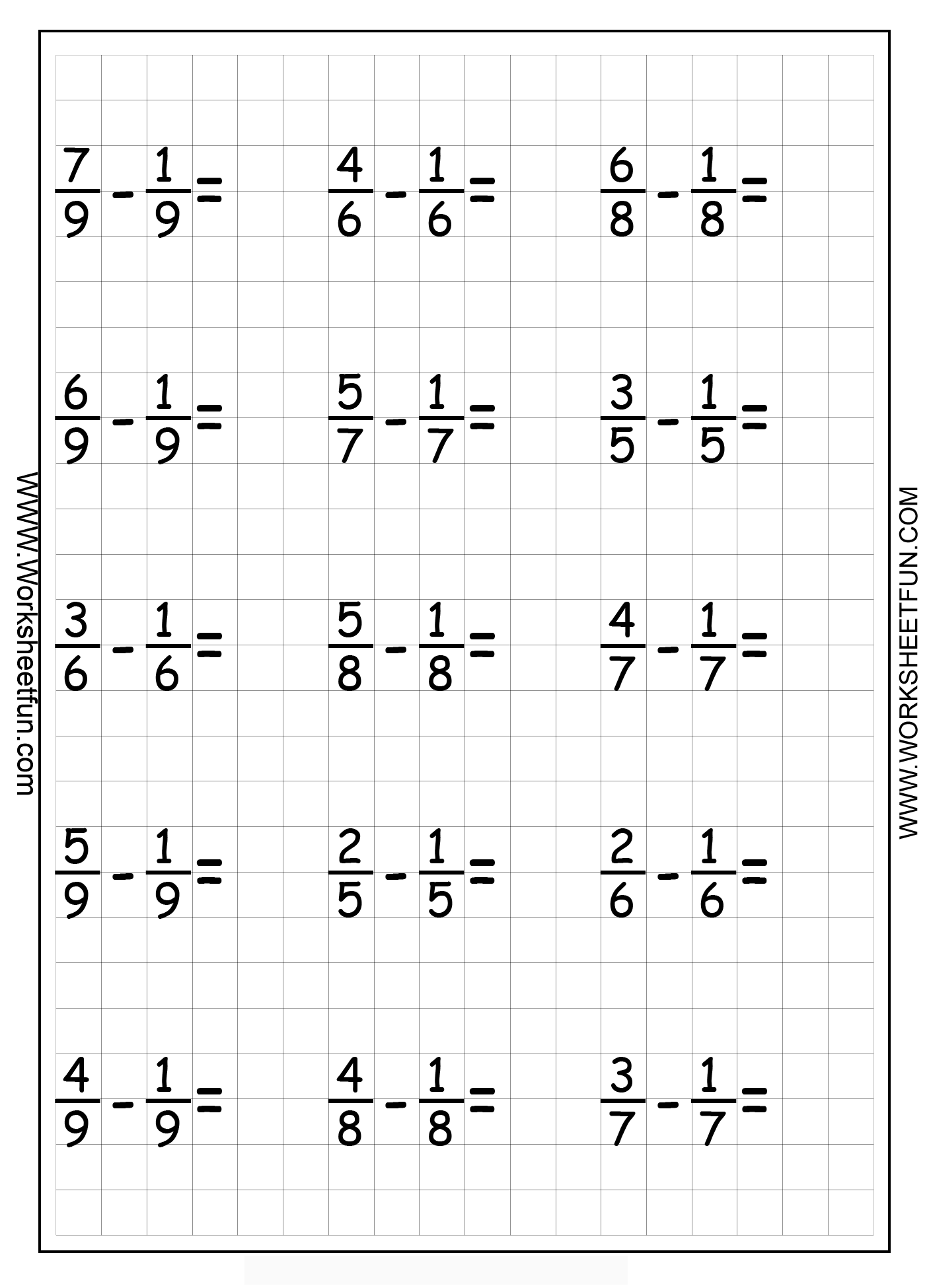 adding algebraic fractions worksheet tes