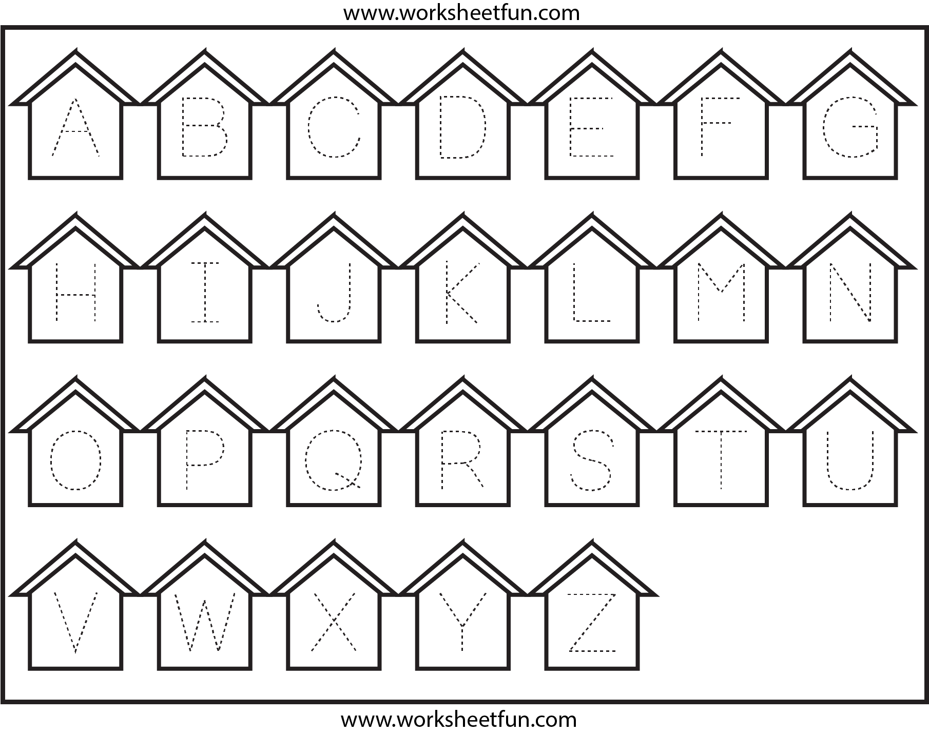 worksheets Capital and   Letter letters Small and Worksheets For numbers Kindergarten missing Letters  Tracing