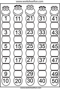 Free Printable Number Chart 1 50