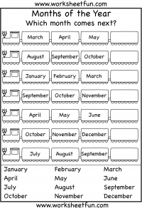 Months Of The Year Chart Free Printable