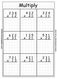 Multiplication - 3 Digit By 2 Digit