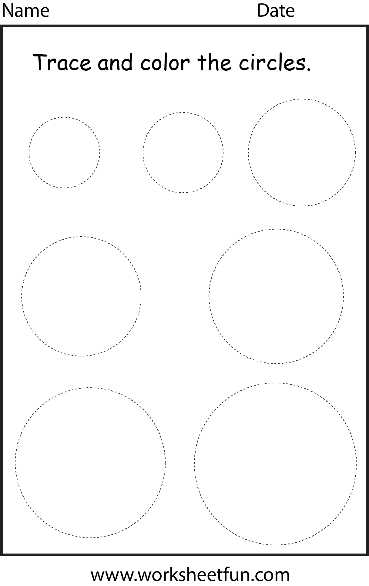 Shape – Circle – 1 Worksheet / FREE Printable Worksheets – Worksheetfun