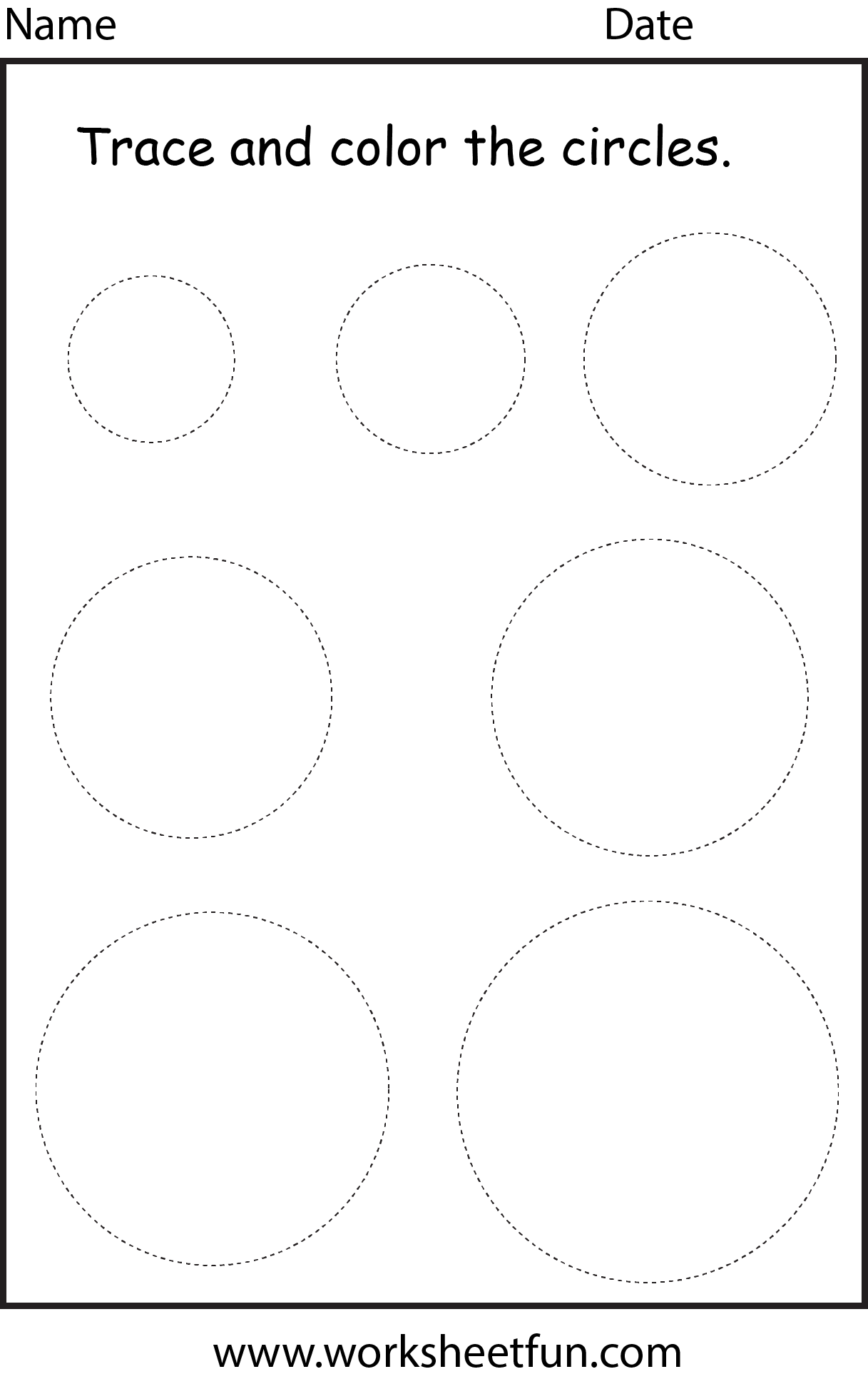 Shape – Circle – 1 Worksheet / FREE Printable Worksheets – Worksheetfun