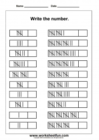 First Grade Tally Chart Worksheets