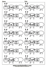 multiplication worksheets