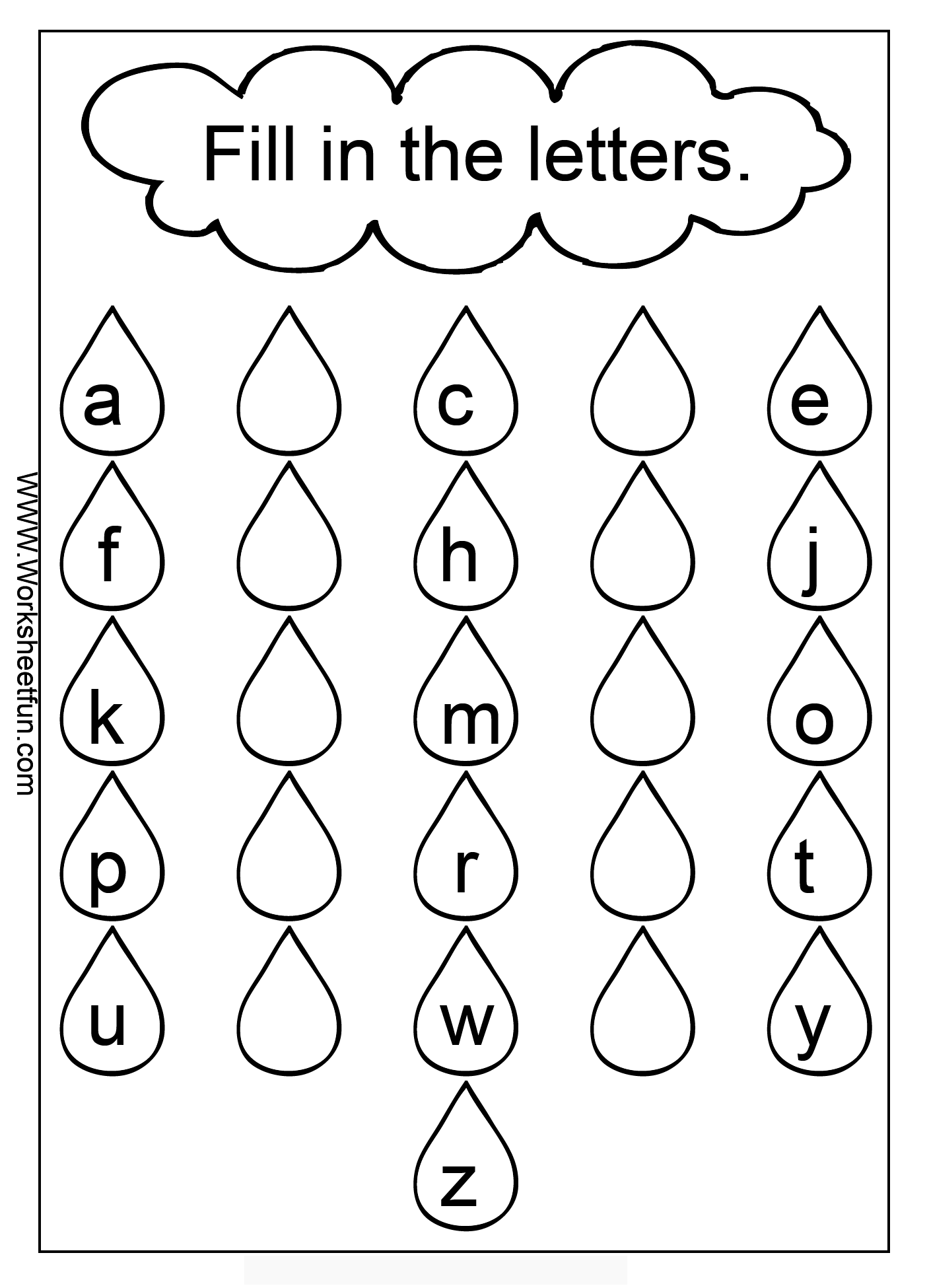 Missing Lowercase Letters – Missing Small Letters / FREE Printable