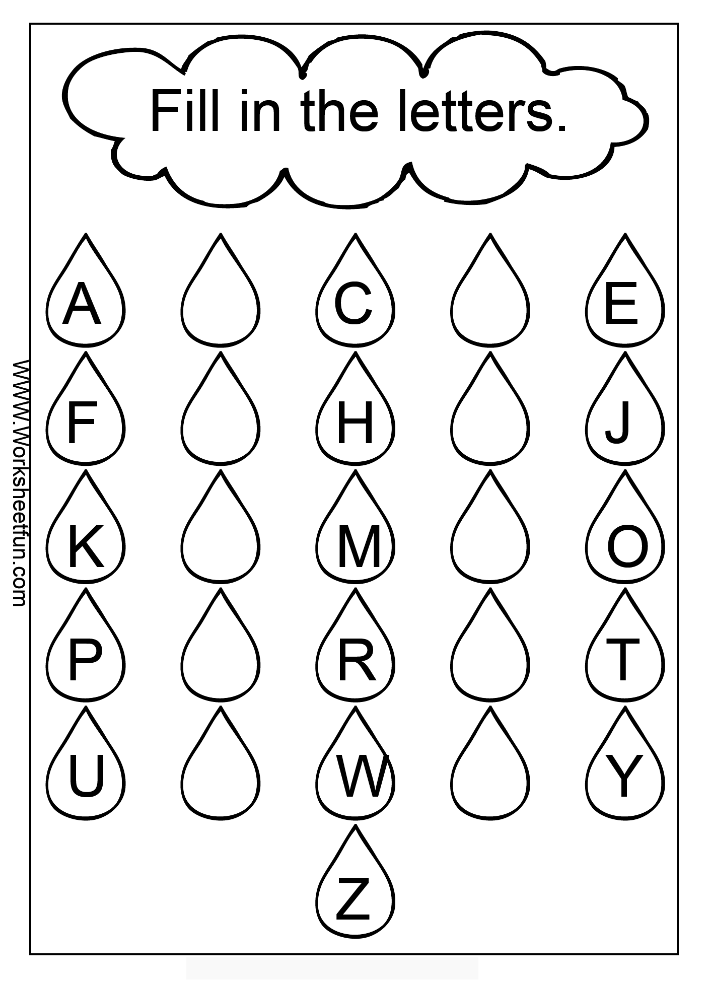 Missing Uppercase Letters – Missing Capital Letters / FREE Printable