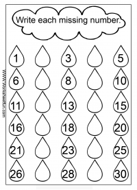 Preschool Number Chart 1 20