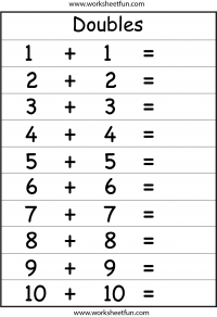 Addition Doubles Chart