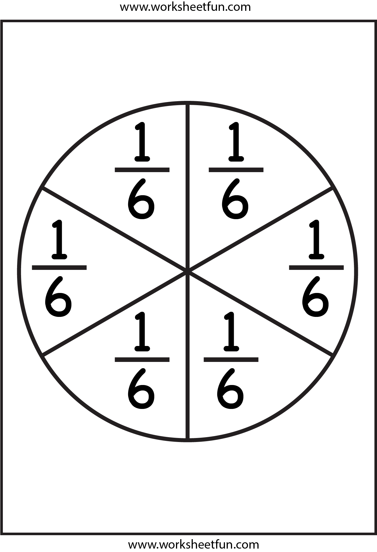 Fraction Circles Template Printable Fraction Circles 11 Worksheets