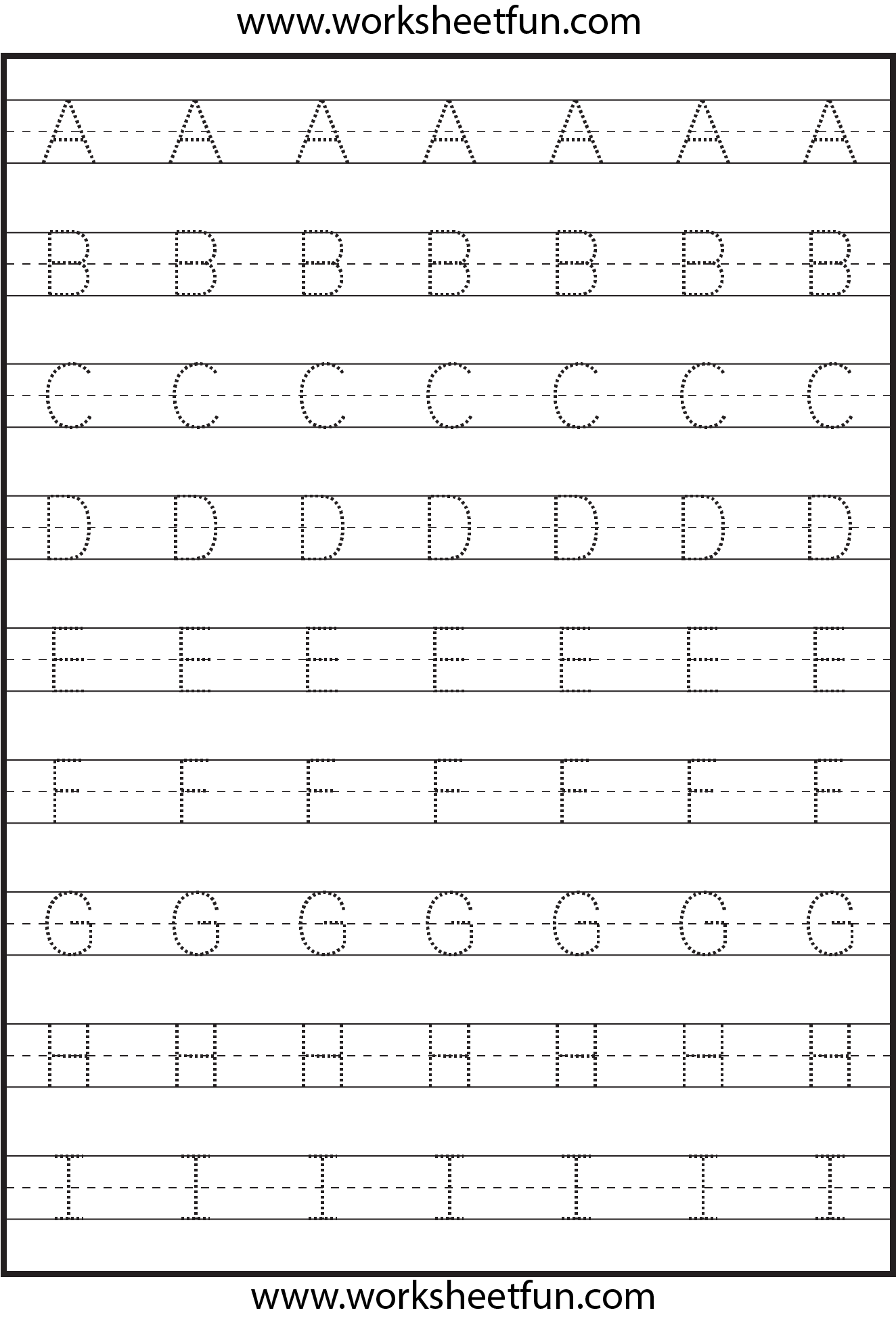 Tracing – Uppercase Letters – Capital Letters – 3 Worksheets / FREE