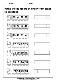 Ordering Numbers 1-100