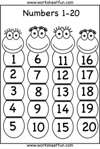 Number Chart 1 20 With Words