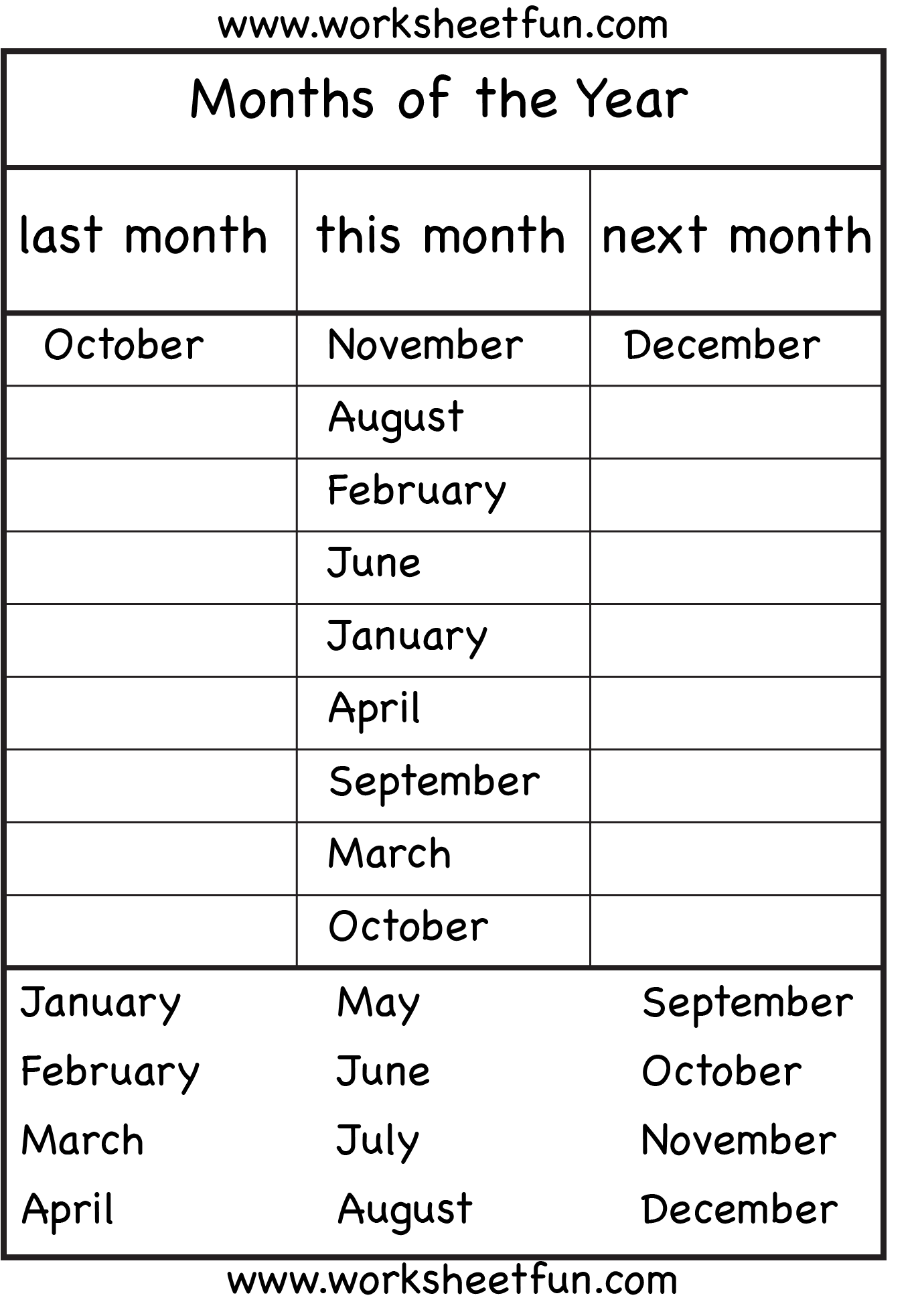 Months Of The Year 4 Worksheets FREE Printable Worksheets Worksheetfun