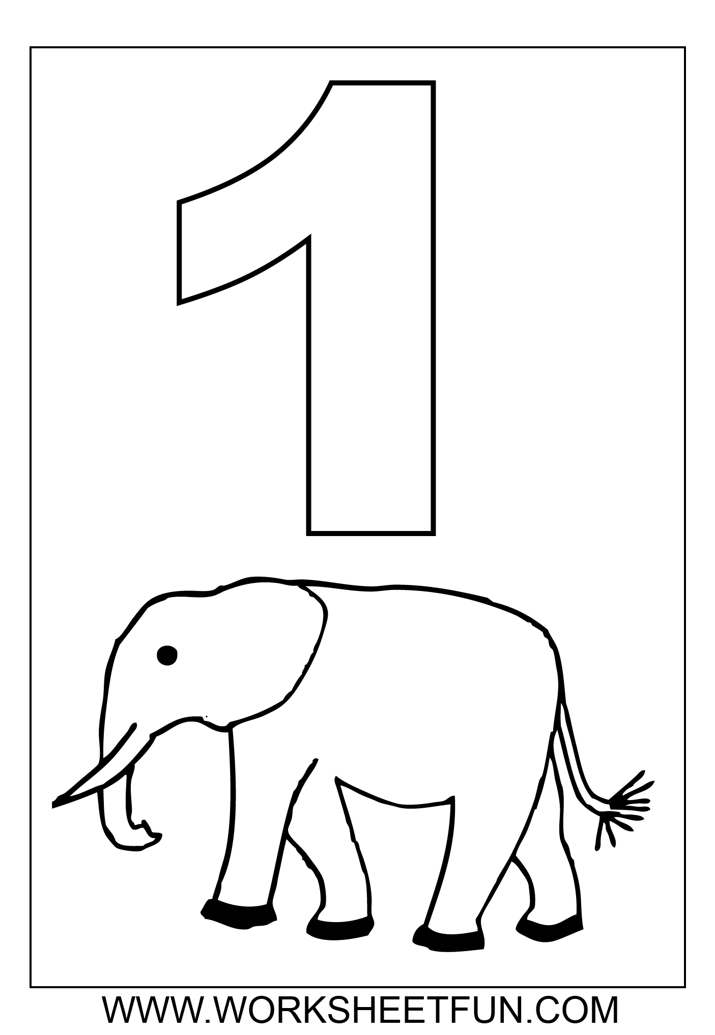 Number Coloring Pages 1 10 Worksheets FREE Printable