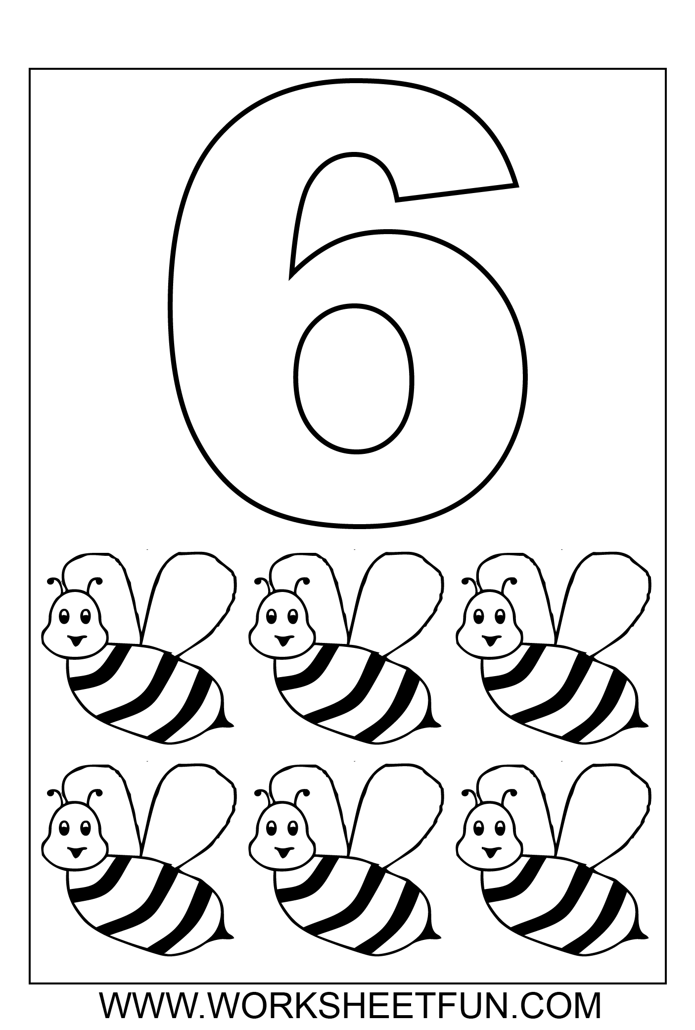 Number Coloring Pages 1 - 10 Worksheets / FREE Printable ...