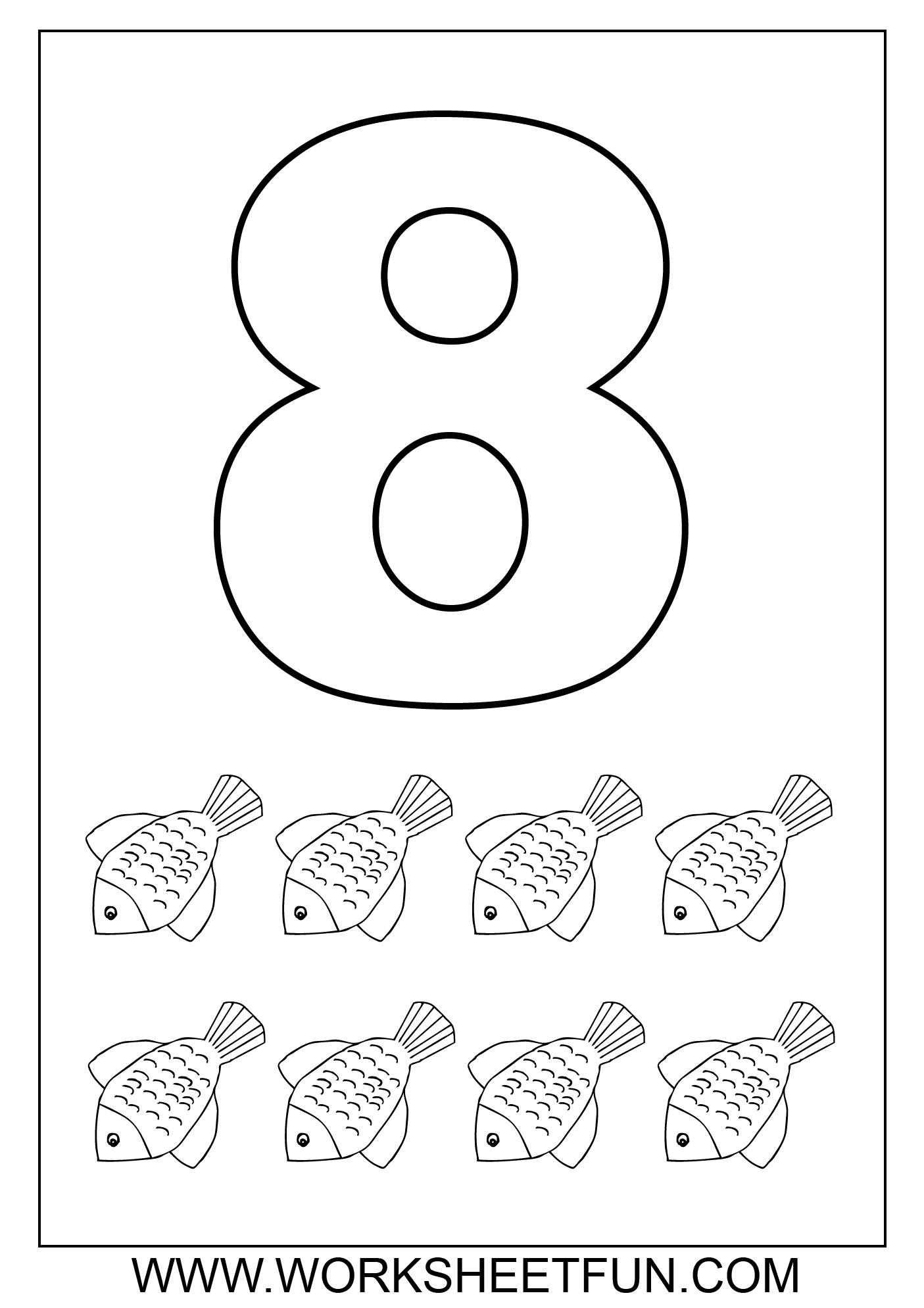 Number Coloring Pages 1 10 Worksheets FREE Printable