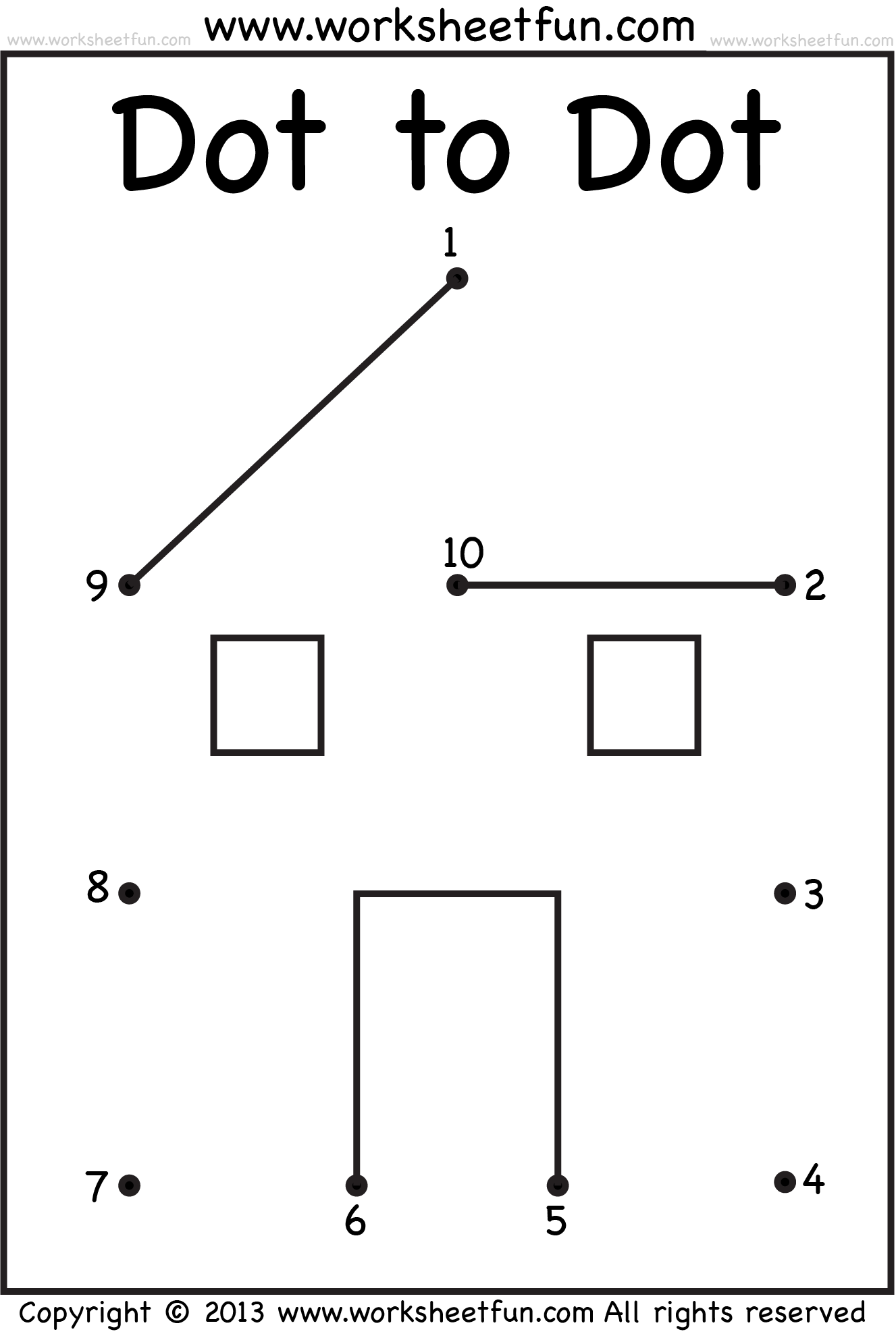 Dot To Dot Numbers 1 10 Eight Worksheets Banana Giraffe