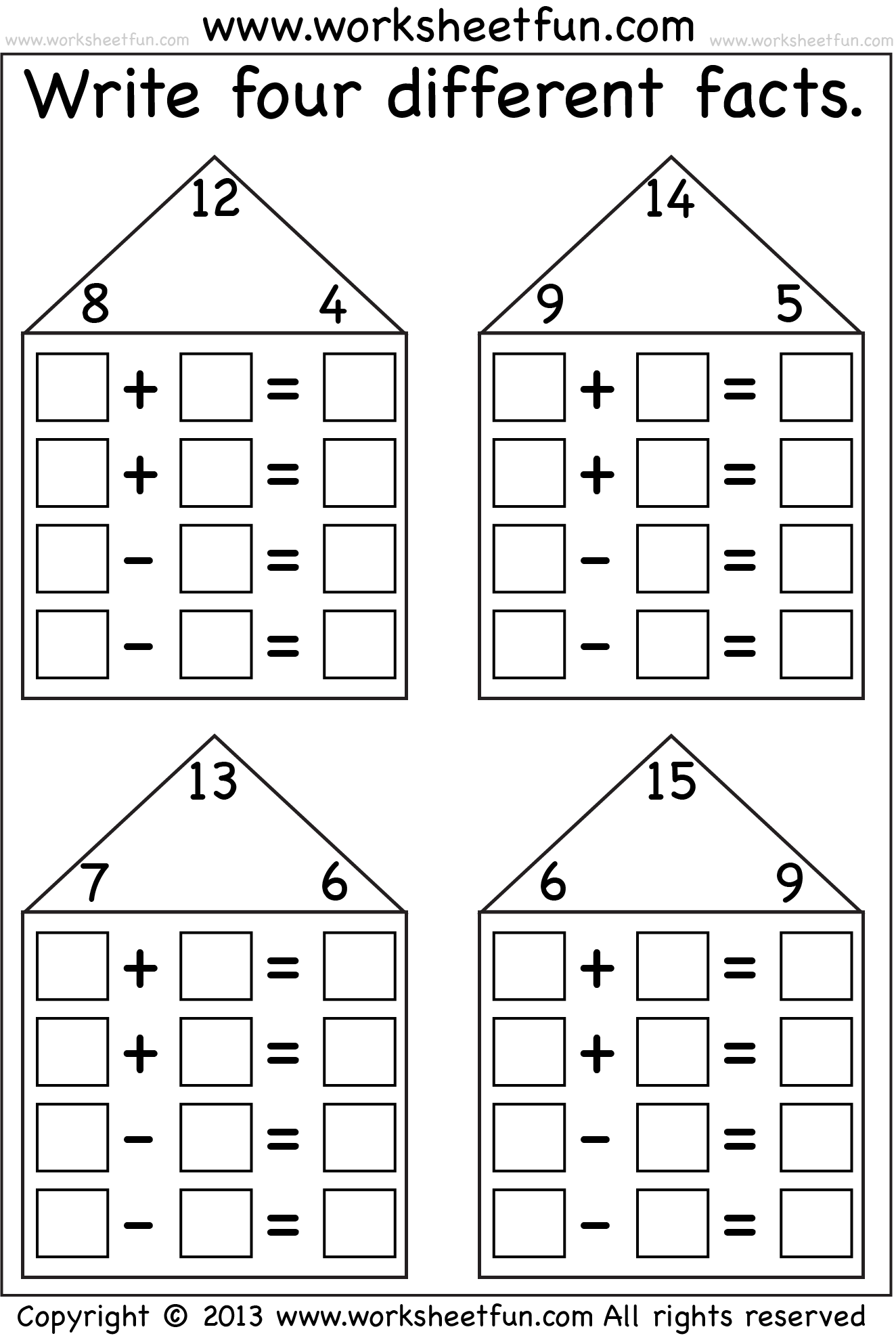 fact-family-houses-7-worksheets-free-printable-worksheets