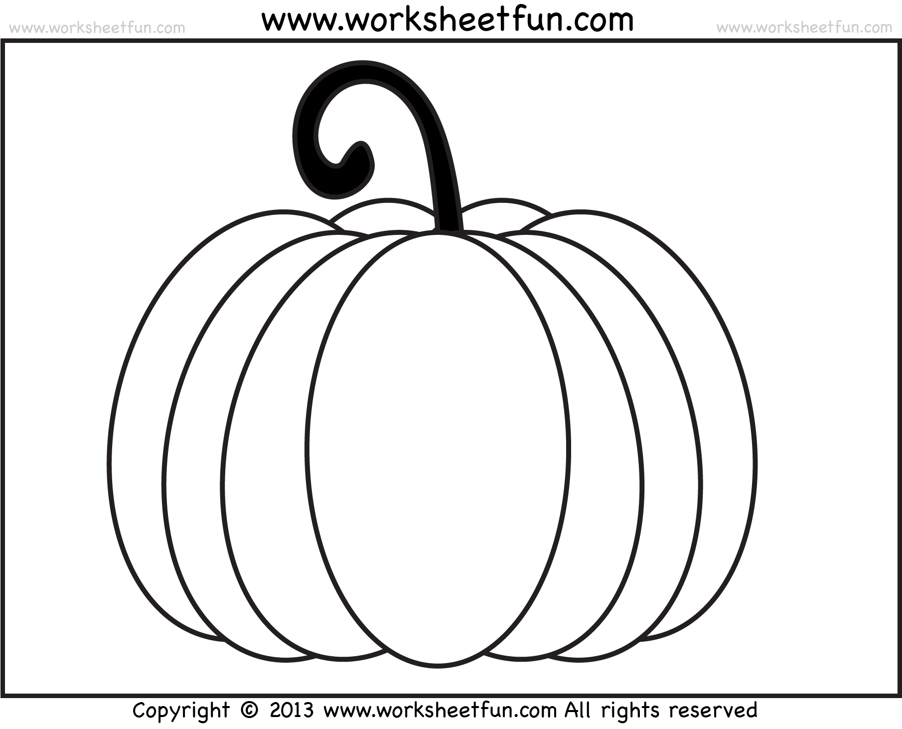 Pumpkin Coloring 3 Worksheets FREE Printable Worksheets Worksheetfun