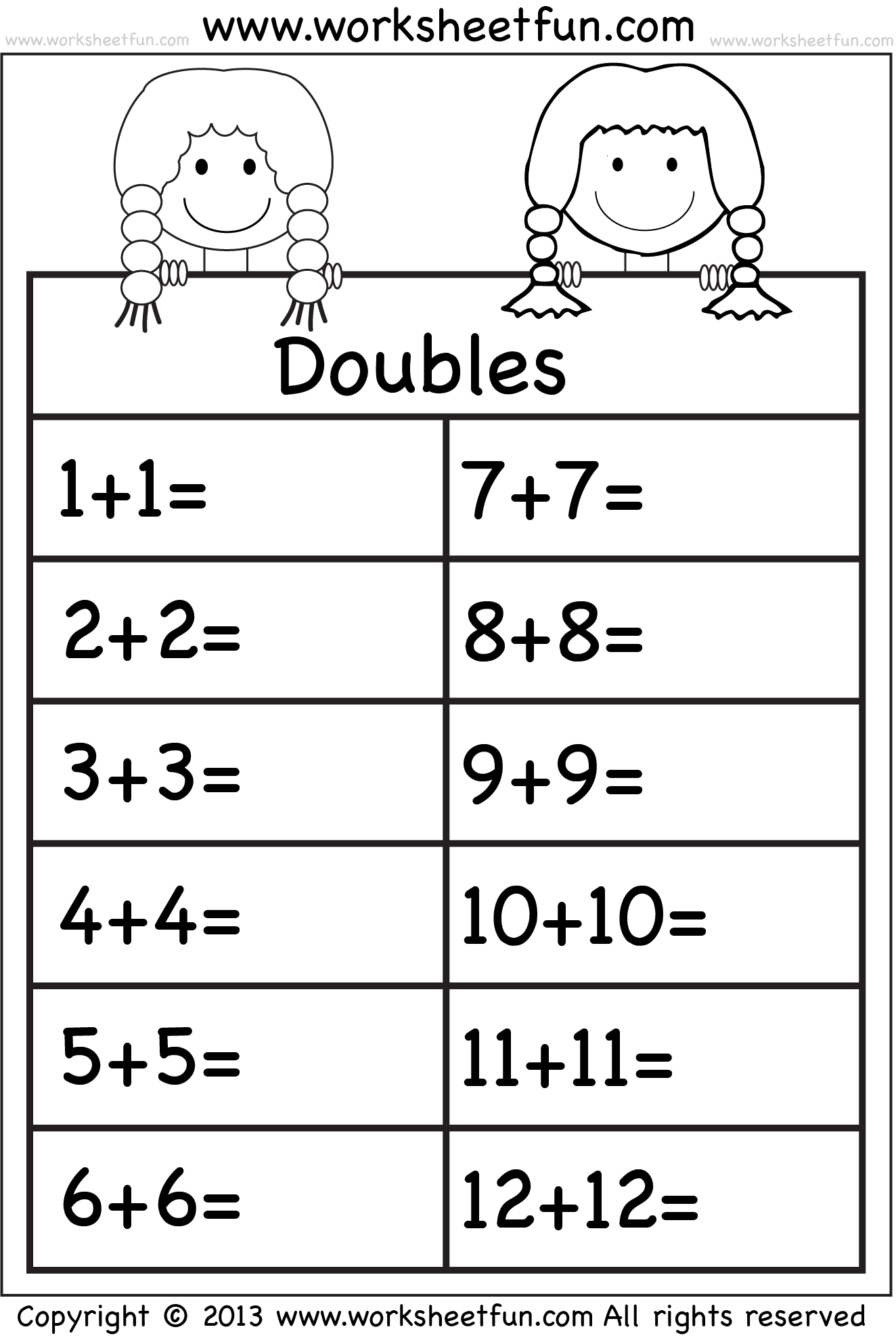 double-numbers-to-20-worksheet