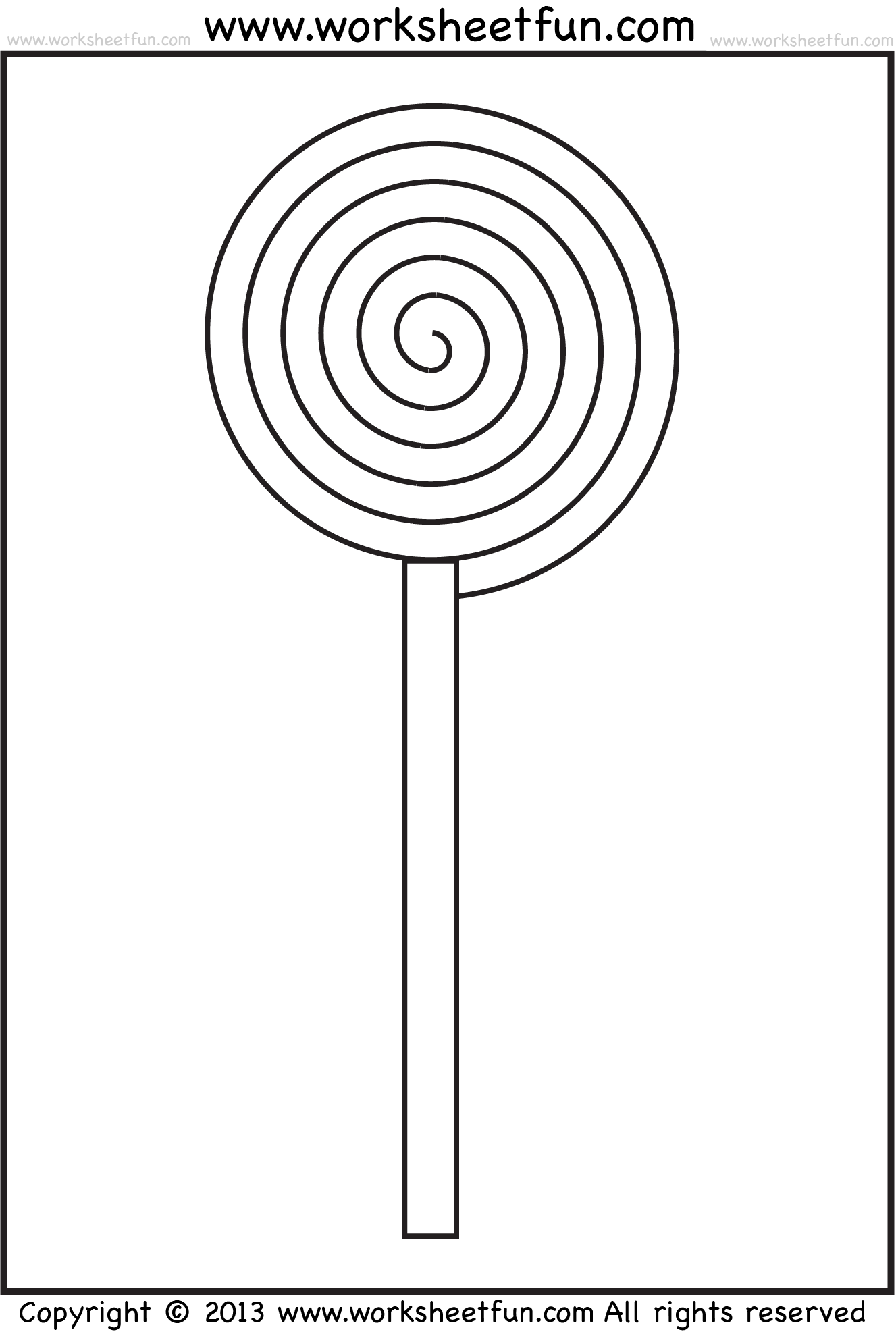 Candy Tracing and Coloring – 4 Halloween Worksheets / FREE Printable