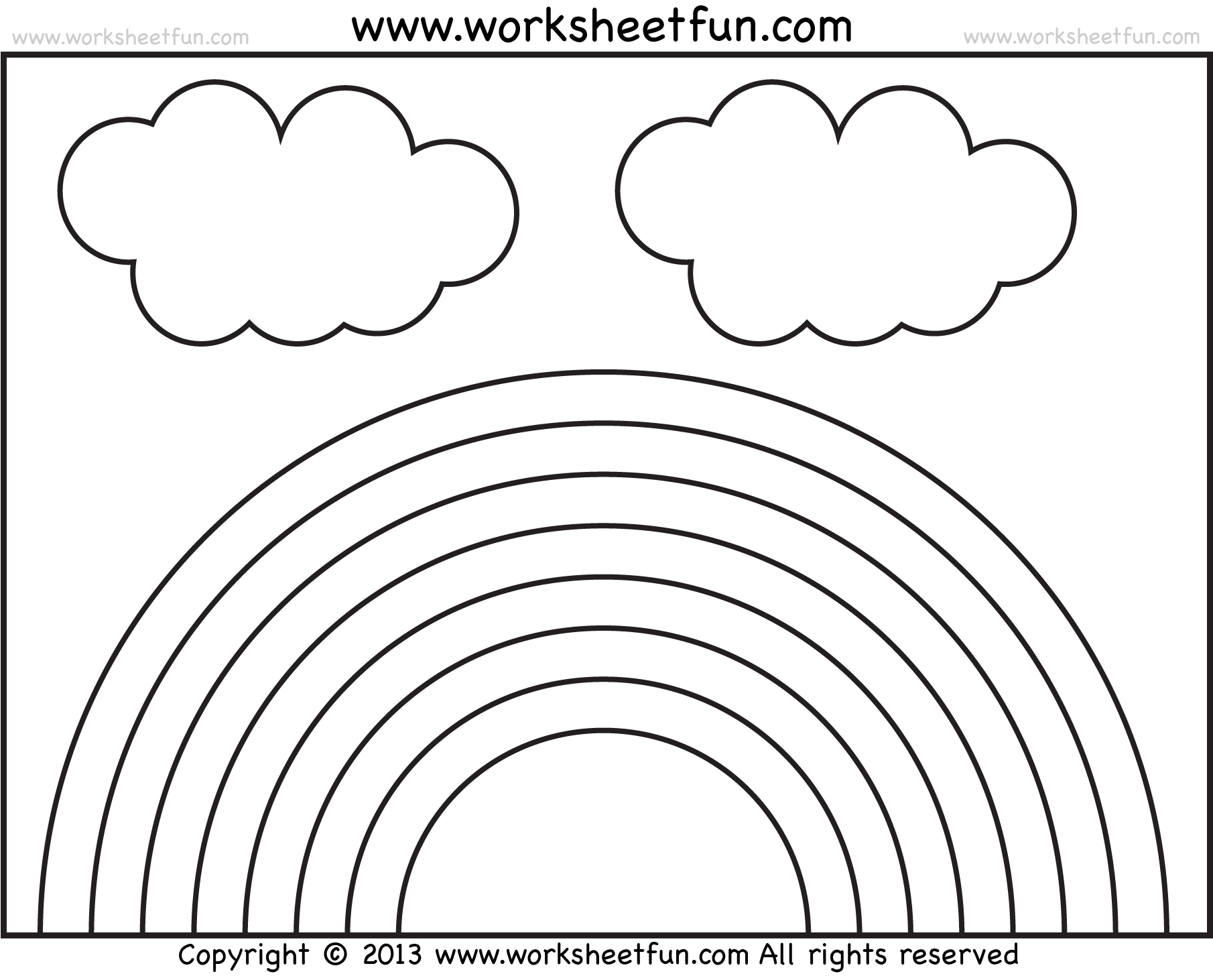 rainbow coloring pages 10 rows - photo #21