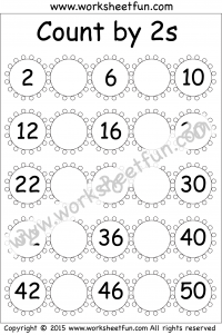 Skip Counting By 2 Count By 2s 4 Worksheets Free Printable Worksheets Worksheetfun