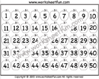 number chart 1 - 50