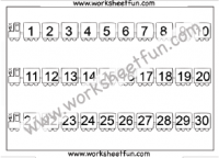 number chart 1 - 30