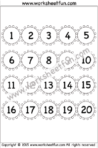 Free Printable Number Chart 1 20