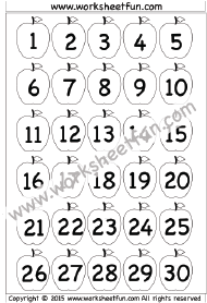 Pre K Number Chart