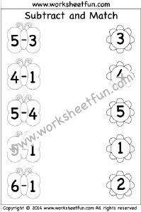 kindergarten Subtraction Worksheets