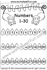 Numbers 1-30