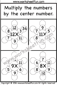 multiplication target circles