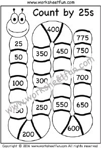 Counting By 25 Chart