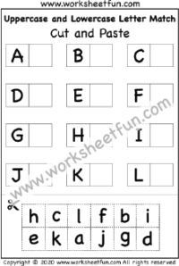 Uppercase and Lowercase Letter Cut and Paste