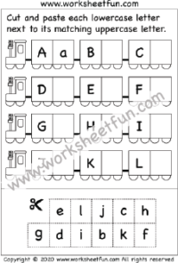 Uppercase and Lowercase Letter Cut and Paste
