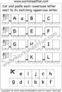 Uppercase and Lowercase Letter Cut and Paste