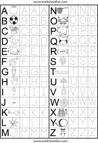 Letter Tracing - 1 Worksheet