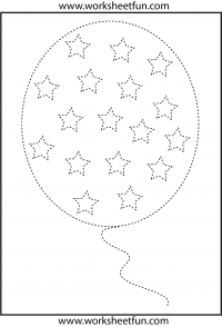 Picture Tracing – Balloon – 1 Worksheet