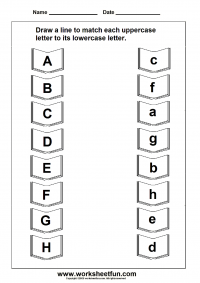 Match Uppercase And Lowercase Letters – 13 Worksheets