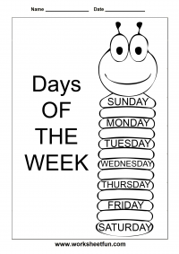 Days of the Week – Three Worksheets
