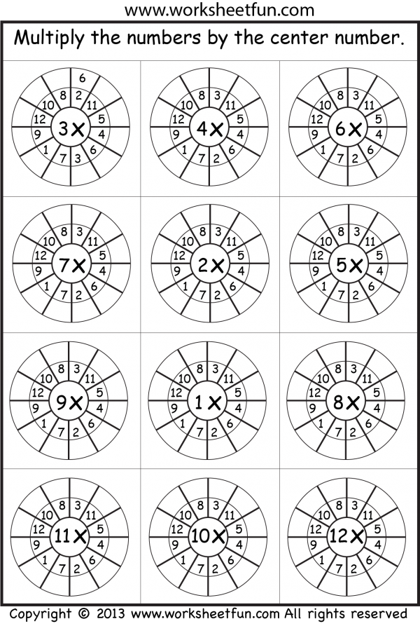 multiplication target circles