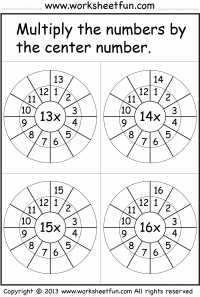 times table worksheet